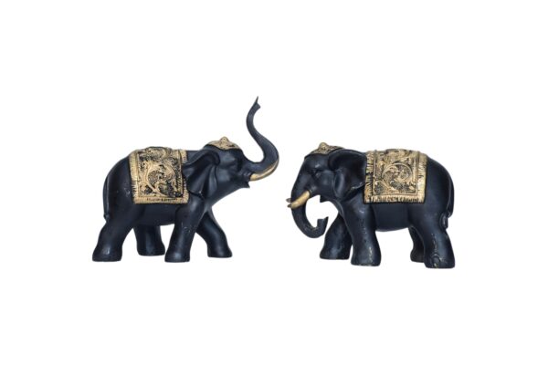 Antique Black Elephant (Set of 2)
