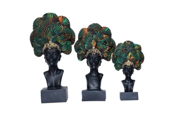 Antique Crown Head Lady(set of 3) - Image 2
