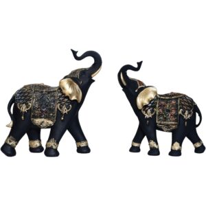 Antique Gold Plated Elephant (set of 2)