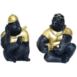 Gorilla with Gold Hat (set of 2)