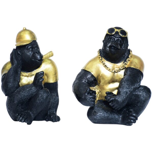 Gorilla with Gold Hat (set of 2)