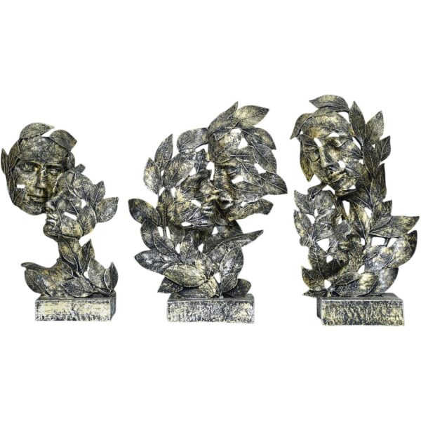 Leaf Couple Face (set of 3)