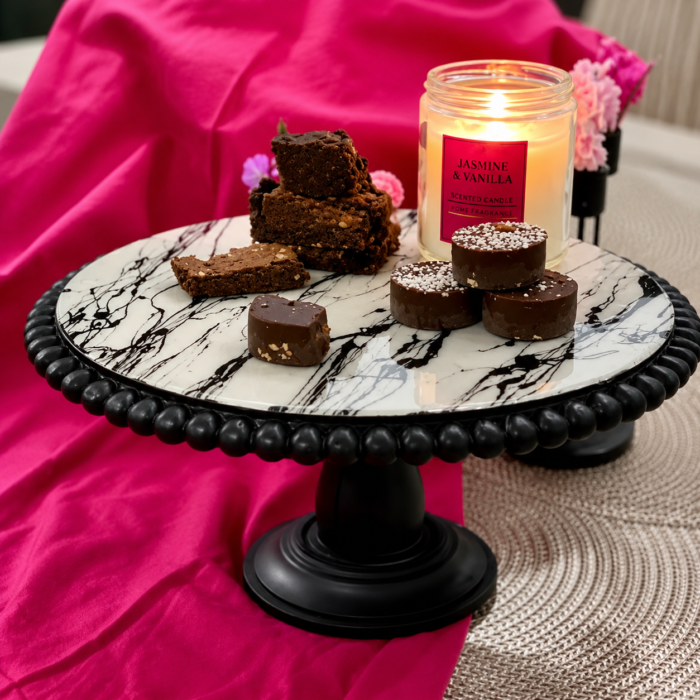 Marble Cake Stand with Pedestal