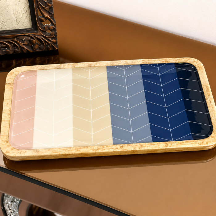 Modern Chevron Wooden Platter