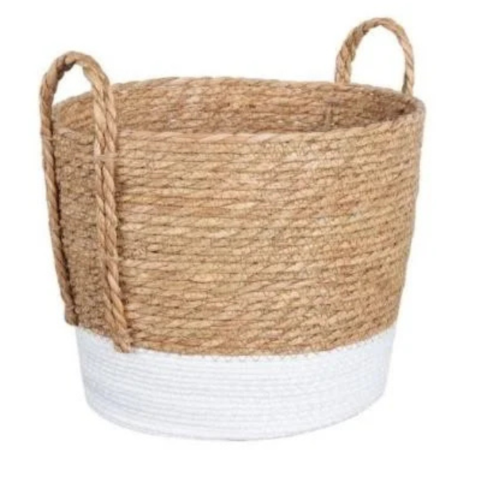 Premium Seagrass Storage Basket with Handles