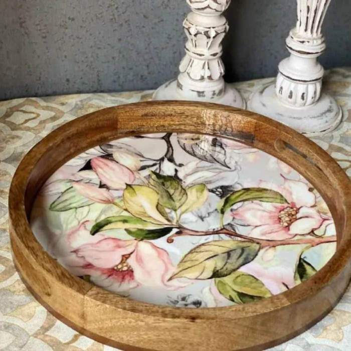 Floral Blossom Decorative Tray