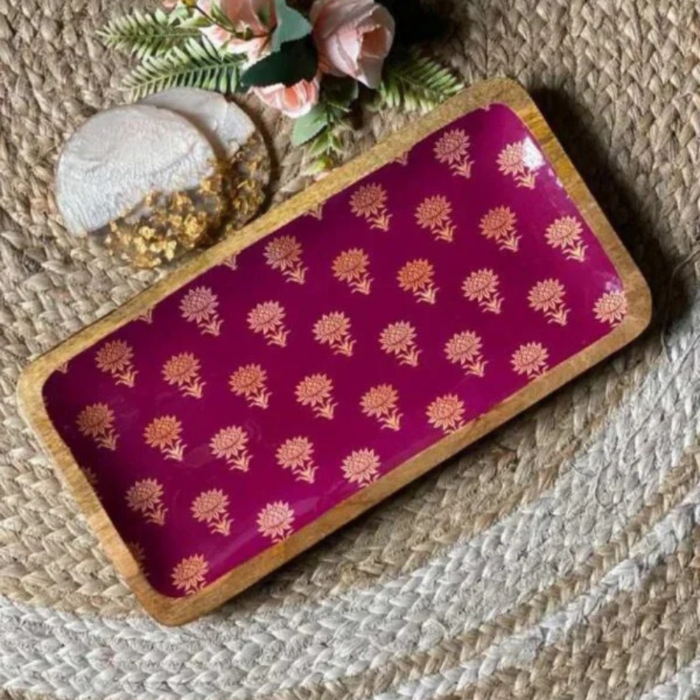 Royal Pink Wooden Platter