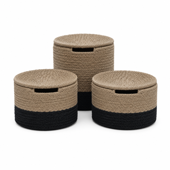 Modern Wooden Storage Box (Set of 3)